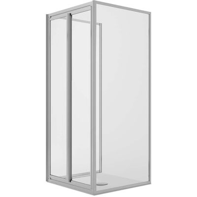 IDRALITE Box Doccia 3 Lati 2 Fissi+saloon 2 Ante Battente Vetro Trasparente H 198 Mod. West 80x70x80 Cm Ap. 70 IDRALITE Box Doccia 3 Lati 2 Fissi+saloon 2 Ante Battente Vetro Trasparente H 198 Mod. West 80x70x80 Cm Ap. 70