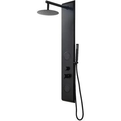 Unique Colonna Da Doccia Idromassaggio Jubida - Nero - 20x130 Cm Unique Colonna Da Doccia Idromassaggio Jubida - Nero - 20x130 Cm