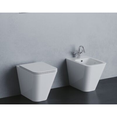 AZZURRA Sanitari Build Filomuro Cm. 55 Scarico Traslato Senza Brida Con AZZURRA Sanitari Build Filomuro Cm. 55 Scarico Traslato Senza Brida Con