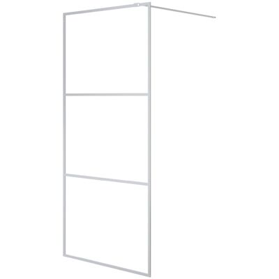 vidaXL Parete Doccia Walk-in Argento 90x195 cm Vetro ESG Trasparente - Parete Doccia Walk-in vidaXL Parete Doccia Walk-in Argento 90x195 cm Vetro ESG Trasparente - Parete Doccia Walk-in