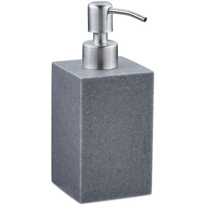 HELLOSHOP26 Dosatore Di Sapone Quadrato Di Design Per Il Bagno 17,5 X 7 X 8 Cm In Poliresina Grigia 130009176 HELLOSHOP26 Dosatore Di Sapone Quadrato Di Design Per Il Bagno 17,5 X 7 X 8 Cm In Poliresina Grigia 130009176