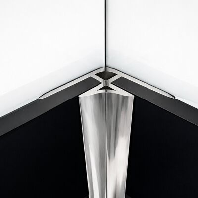 AURLANE Profilo Angolare In Alluminio Cromato Altezza 250cm Compatibile Con Wall'it E Stone'it AURLANE Profilo Angolare In Alluminio Cromato Altezza 250cm Compatibile Con Wall'it E Stone'it