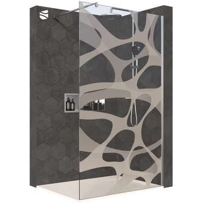 Bernstein Parete Doccia Walk In Modello Wave In Vetro Temprato Satin Ex101 Con Rivestimento Anti-calcare Nano - Larghezza Selezionabile 1200mm Bernstein Parete Doccia Walk In Modello Wave In Vetro Temprato Satin Ex101 Con Rivestimento Anti-calcare Nano - Larghezza Selezionabile 1200mm