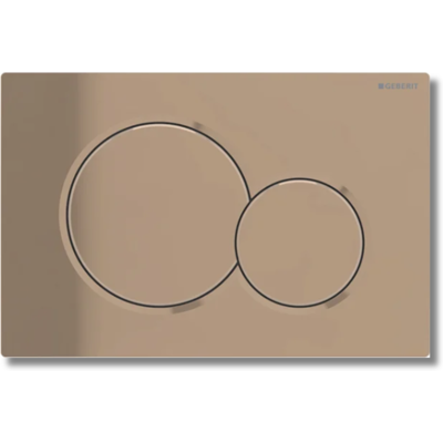Geberit Placca Di Comando Rettangolare Con Pulsante Rotondo In Materiale Sistetico 24.6x1.3xh16.4 Cm Sigma 01 - Ottone Lucido Geberit Placca Di Comando Rettangolare Con Pulsante Rotondo In Materiale Sistetico 24.6x1.3xh16.4 Cm Sigma 01 - Ottone Lucido