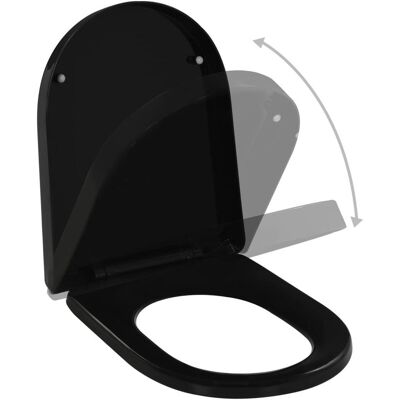 HELLOSHOP26 Sedile Wc Con Chiusura Ammortizzata, Sedile Wc, Ciotola, Sedile Wc, Bagno, Casa, Ristorante, Negozio, Hotel, Nero 020002913 HELLOSHOP26 Sedile Wc Con Chiusura Ammortizzata, Sedile Wc, Ciotola, Sedile Wc, Bagno, Casa, Ristorante, Negozio, Hotel, Nero 020002913