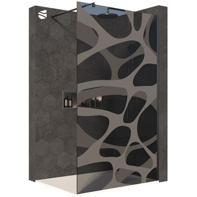 Bernstein Doccia Walk-in Ex101 Wave - Grigio/nero - Vetro Temprato Di 10mm - Larghezza Selezionabile 1100mm Bernstein Doccia Walk-in Ex101 Wave - Grigio/nero - Vetro Temprato Di 10mm - Larghezza Selezionabile 1100mm