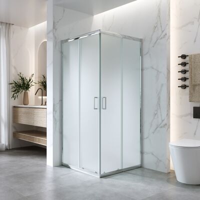 Elite Cabina Doccia Angolare Scorrevole 80x80 Cm H 185 Cm Vetro Opaco 6 Mm Kiro Elite Cabina Doccia Angolare Scorrevole 80x80 Cm H 185 Cm Vetro Opaco 6 Mm Kiro