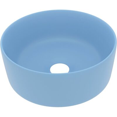 vidaXL Lavabo di Lusso Rotondo Celeste Ceramica - Lavabo vidaXL Lavabo di Lusso Rotondo Celeste Ceramica - Lavabo