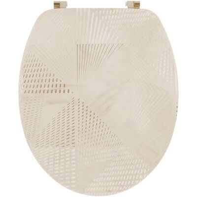 TENDANCE Sedile Wc In Mdf Da 18 Pollici, Coperchio Stampato Su 4 Lati, Fissaggi In Acciaio Inossidabile, Design Chicissime - TENDANCE Sedile Wc In Mdf Da 18 Pollici, Coperchio Stampato Su 4 Lati, Fissaggi In Acciaio Inossidabile, Design Chicissime -