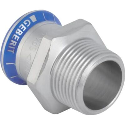 Acciaio inossidabile Geberit 15mm raccordo di transizione Acciaio inossidabile Geberit 15mm raccordo di transizione