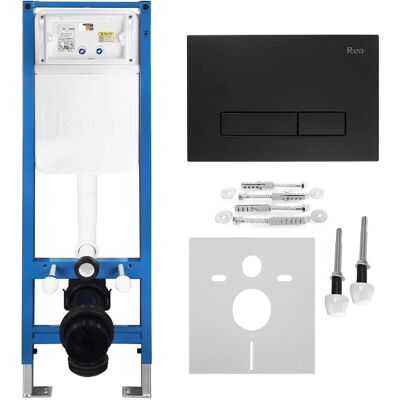REA Telaio Da Incasso Per Wc Sospesi Slim 024n Con Placca Di Comando Hd Black REA Telaio Da Incasso Per Wc Sospesi Slim 024n Con Placca Di Comando Hd Black