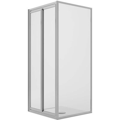 IDRALITE Box Doccia Angolare Fisso+saloon 2 Ante Battente Vetro Trasparente H 198 Mod. West 70x75 Cm Ap. 70 IDRALITE Box Doccia Angolare Fisso+saloon 2 Ante Battente Vetro Trasparente H 198 Mod. West 70x75 Cm Ap. 70