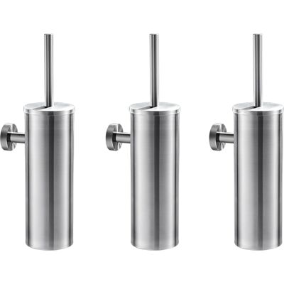 Auralum - Set di spazzola WC in acciaio inossidabile da parete con coperchio - Durevole e resistente Auralum - Set di spazzola WC in acciaio inossidabile da parete con coperchio - Durevole e resistente