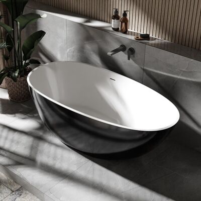 Bernstein vasca autoportante in resina minerale VELA - Nero (alta lucentezza) - Vasca da bagno Bernstein vasca autoportante in resina minerale VELA - Nero (alta lucentezza) - Vasca da bagno