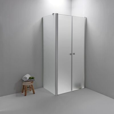 Elite Box Doccia Angolare 70x100 Cm Apertura Saloon Con Lato Fisso Opaco Elite Box Doccia Angolare 70x100 Cm Apertura Saloon Con Lato Fisso Opaco