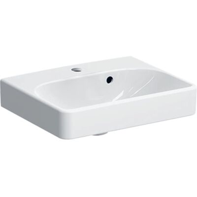 Lavabo Geberit Smyle Square - Bianco - Sgancio asimmetrico - Foro per il rubinetto centrale - Lavabo Lavabo Geberit Smyle Square - Bianco - Sgancio asimmetrico - Foro per il rubinetto centrale - Lavabo