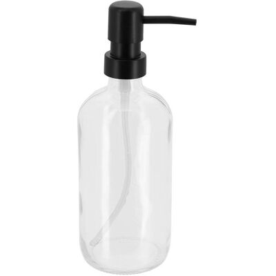 TENDANCE Distributore Di Sapone In Vetro Con Pompa Nera, 500 Ml, Trasparente - TENDANCE Distributore Di Sapone In Vetro Con Pompa Nera, 500 Ml, Trasparente -
