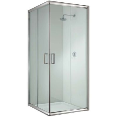 IDRALITE Box Doccia Scorrevole Vetro Trasparente H 185 Mod. Alabama 75x75 Cm Quadrato IDRALITE Box Doccia Scorrevole Vetro Trasparente H 185 Mod. Alabama 75x75 Cm Quadrato
