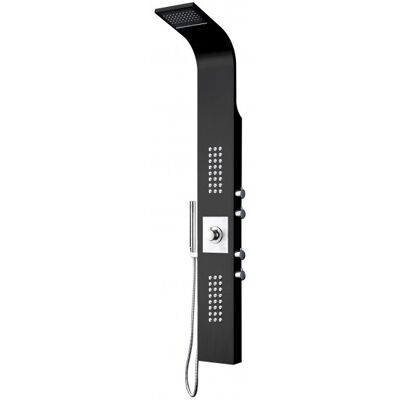 Bernstein - Colonna Doccia Termostatica A Parete In Acciaio Inox Con Miscelatore E Soffione - Montaggio, Getti Massaggianti - 165x22cm - Sedal 8815 Bernstein - Colonna Doccia Termostatica A Parete In Acciaio Inox Con Miscelatore E Soffione - Montaggio, Getti Massaggianti - 165x22cm - Sedal 8815