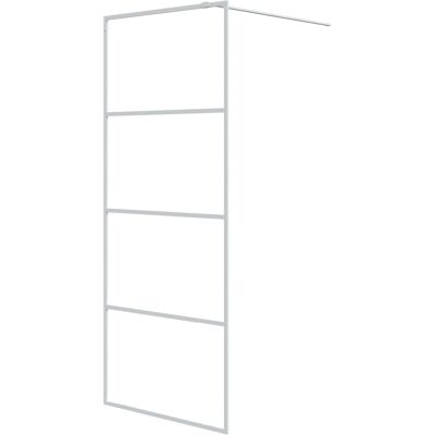 vidaXL Parete Doccia Walk-in Bianca 80x195 cm Vetro ESG Trasparente - Parete Doccia vidaXL Parete Doccia Walk-in Bianca 80x195 cm Vetro ESG Trasparente - Parete Doccia