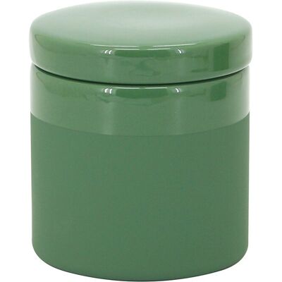 AQUASANIT Barattolo Porta Cotone Verde Scuro Con Coperchio - Serie Green AQUASANIT Barattolo Porta Cotone Verde Scuro Con Coperchio - Serie Green