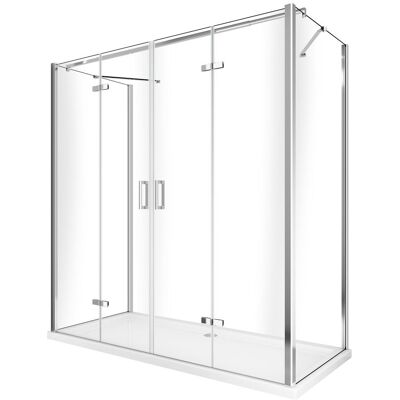 GIORGY Box Doccia A 3 Lati Con Ingresso Libero Apertura Centrale Totale A Libro Pieghevole E Due Pareti Laterali 67,5-70 Fisse + Porta 148,5-152 GIORGY Box Doccia A 3 Lati Con Ingresso Libero Apertura Centrale Totale A Libro Pieghevole E Due Pareti Laterali 67,5-70 Fisse + Porta 148,5-152