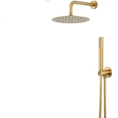 TACOSHOP Kit Doccia Tondo Acciaio Inox Vema Wellness Steel V08135 - Oro Spazzolato TACOSHOP Kit Doccia Tondo Acciaio Inox Vema Wellness Steel V08135 - Oro Spazzolato