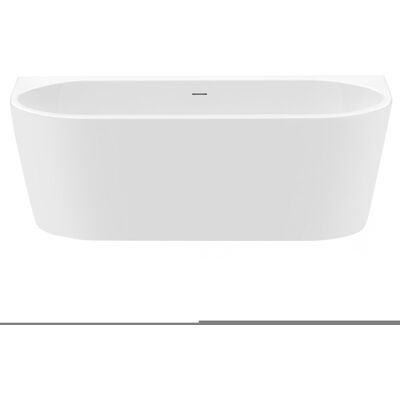 REA Vasca Da Bagno A Parete Olimpia 150 With Brushed Copper Plug Cap White REA Vasca Da Bagno A Parete Olimpia 150 With Brushed Copper Plug Cap White