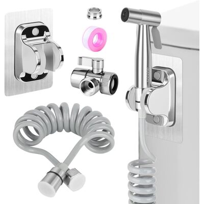 Neptune Kit Completo Per Bidet, Getto Per Wc In Acciaio Inox, Per Wc, Igiene Personale (g1/2''-3/8'') (b) Neptune Kit Completo Per Bidet, Getto Per Wc In Acciaio Inox, Per Wc, Igiene Personale (g1/2''-3/8'') (b)