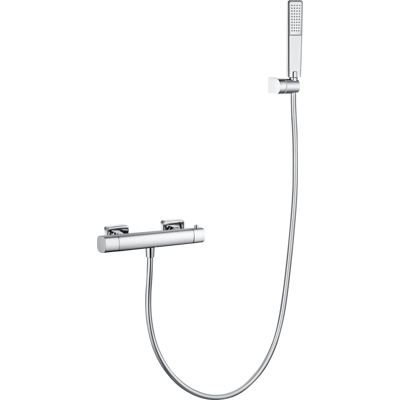 IMEX - Kit Doccia Toscana Termostatico Soffione Quadrato Rubinetteria Doccia Doccetta E Flessibile Serie Toscana Colore Cromato IMEX - Kit Doccia Toscana Termostatico Soffione Quadrato Rubinetteria Doccia Doccetta E Flessibile Serie Toscana Colore Cromato