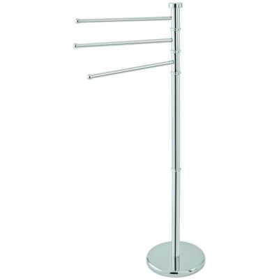MARCA Topolenashop - Piantana Portasciugamani 3 Bracci Altezza 93 Cm Acciaio Cromato Salviette MARCA Topolenashop - Piantana Portasciugamani 3 Bracci Altezza 93 Cm Acciaio Cromato Salviette