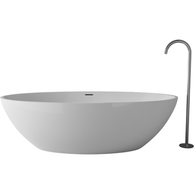 Bernstein Vasca Da Bagno Freestanding Rio Stone In Solid Stone - Bianco - 180 X 85 Cm - Superficie Lucida O Opaca Lucida Bernstein Vasca Da Bagno Freestanding Rio Stone In Solid Stone - Bianco - 180 X 85 Cm - Superficie Lucida O Opaca Lucida