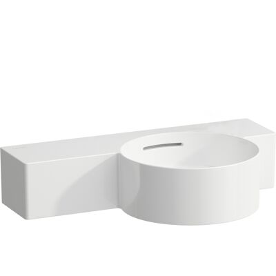 Laufen H815284 Lavabo rotondo - Scaffale a sinistra - Senza foro per il rubinetto Laufen H815284 Lavabo rotondo - Scaffale a sinistra - Senza foro per il rubinetto