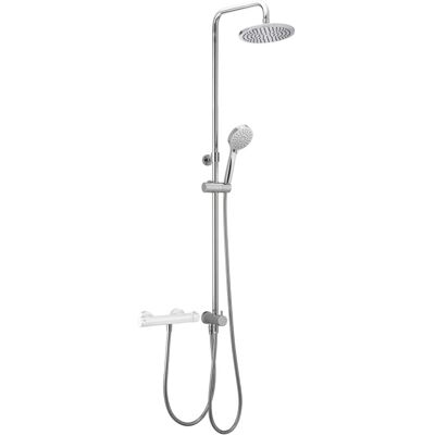 CISAL Colonna Doccia Con Doccetta E Soffione Cromato In Abs Dsq8201221 CISAL Colonna Doccia Con Doccetta E Soffione Cromato In Abs Dsq8201221
