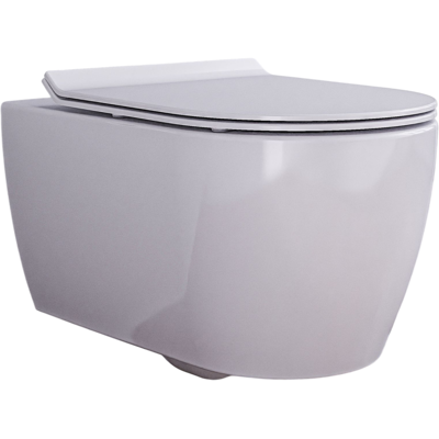 Bernstein Wc Sospeso Nt2039 Senza Brida - Sedile In Duroplast E Chiusura Con Sistema Soft-close - Bianco Lucido Extra Piatto Bernstein Wc Sospeso Nt2039 Senza Brida - Sedile In Duroplast E Chiusura Con Sistema Soft-close - Bianco Lucido Extra Piatto