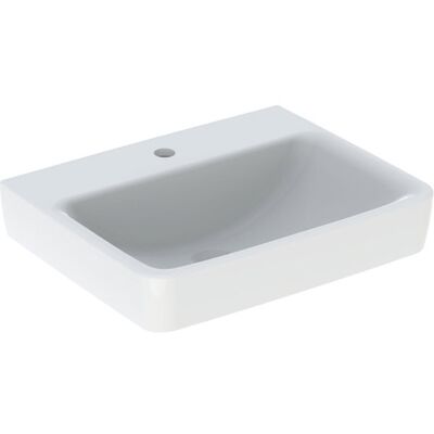 Lavabo Geberit Renova Plan - 55x44cm, Bianco, Montaggio a parete Lavabo Geberit Renova Plan - 55x44cm, Bianco, Montaggio a parete