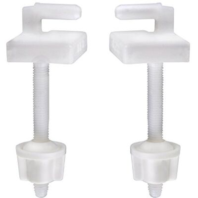 CONMETAL - 2-piece Toilet Seat Hinge with Support - Transparent - Hinge CONMETAL - 2-piece Toilet Seat Hinge with Support - Transparent - Hinge