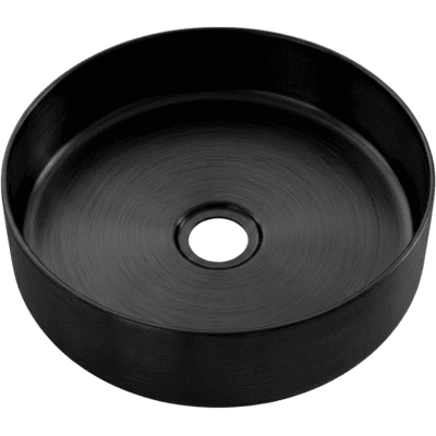 ESSEBAGNO Essenox Lavabo Da Appoggio Rotondo 37.5 Cm In Acciaio Inox Nero ESSEBAGNO Essenox Lavabo Da Appoggio Rotondo 37.5 Cm In Acciaio Inox Nero