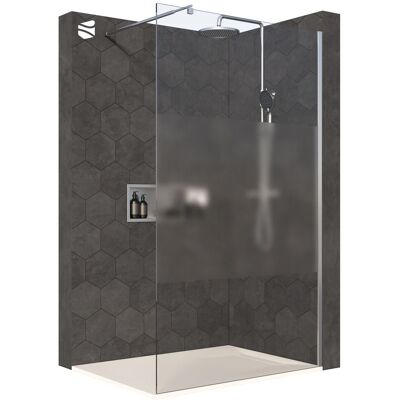 Bernstein Parete Doccia Walk In Ex101 Vetro Temprato Striscia Satin - 10mm - Larghezza Selezionabile 1600mm Bernstein Parete Doccia Walk In Ex101 Vetro Temprato Striscia Satin - 10mm - Larghezza Selezionabile 1600mm