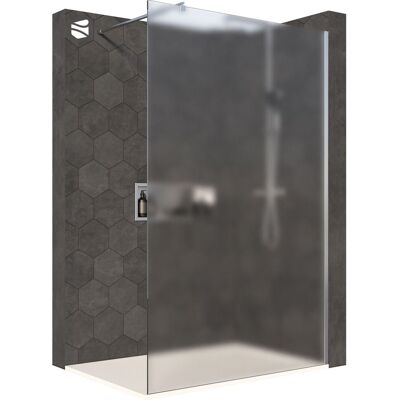 Bernstein Parete Doccia Walk In Ex101 Vetro Temprato Satin - 10mm - Larghezza Selezionabile 1400mm Bernstein Parete Doccia Walk In Ex101 Vetro Temprato Satin - 10mm - Larghezza Selezionabile 1400mm