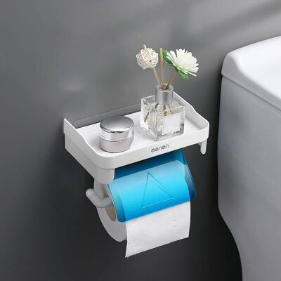 OEM Porta Carta Igienica Senza Foratura, Da Parete, Dispenser Di Carta In Rotolo/carta Da Disegno Impermeabile, Porta Fazzoletti, Mensola, Mensola Da Bagno, Accessori Per Il Bagno - Crezuo OEM Porta Carta Igienica Senza Foratura, Da Parete, Dispenser Di Carta In Rotolo/carta Da Disegno Impermeabile, Porta Fazzoletti, Mensola, Mensola Da Bagno, Accessori Per Il Bagno - Crezuo