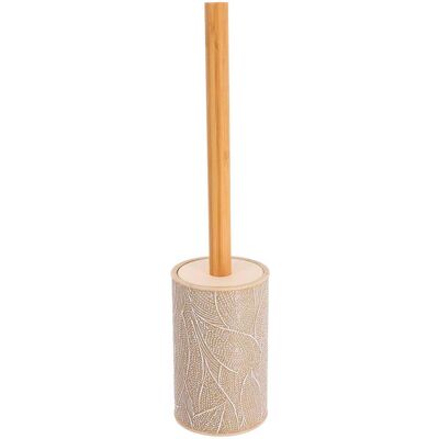 TENDANCE Spazzola Per Wc Rotonda In Poliresina Con Motivo Botanico Beige - TENDANCE Spazzola Per Wc Rotonda In Poliresina Con Motivo Botanico Beige -