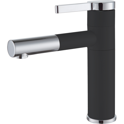 ESSEBAGNO Ultrate Miscelatore Basso Nero E Cromato Per Lavabo ESSEBAGNO Ultrate Miscelatore Basso Nero E Cromato Per Lavabo