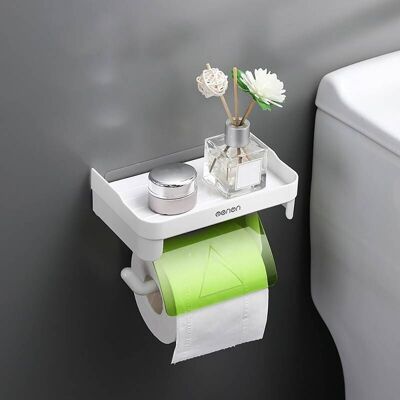 OEM Porta Carta Igienica Senza Foratura, Da Parete, Dispenser Di Carta In Rotolo/carta Da Disegno Impermeabile, Porta Fazzoletti, Mensola, Mensola Da Bagno, Accessori Per Il Bagno - Crezuo OEM Porta Carta Igienica Senza Foratura, Da Parete, Dispenser Di Carta In Rotolo/carta Da Disegno Impermeabile, Porta Fazzoletti, Mensola, Mensola Da Bagno, Accessori Per Il Bagno - Crezuo