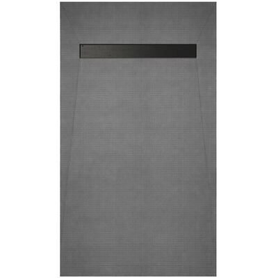 AURLANE Piatto Doccia Da Rivestire 140×90 Cm Con Scarico Lineare - Griglia Nera E Piletta AURLANE Piatto Doccia Da Rivestire 140×90 Cm Con Scarico Lineare - Griglia Nera E Piletta