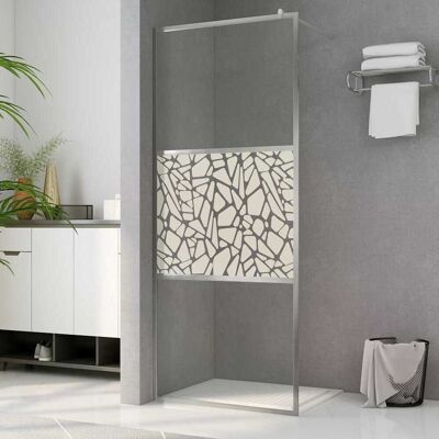 vidaXL Parete Doccia Walk-in Vetro ESG Design Pietra 100x195 cm - Parete Doccia vidaXL Parete Doccia Walk-in Vetro ESG Design Pietra 100x195 cm - Parete Doccia