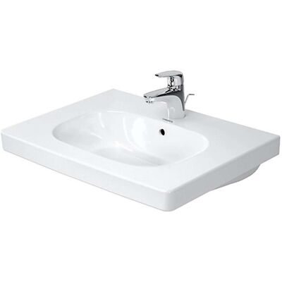 Lavabo Duravit D-CODE - 650x480mm Bianco, 1 Foro, Troppo Pieno Lavabo Duravit D-CODE - 650x480mm Bianco, 1 Foro, Troppo Pieno