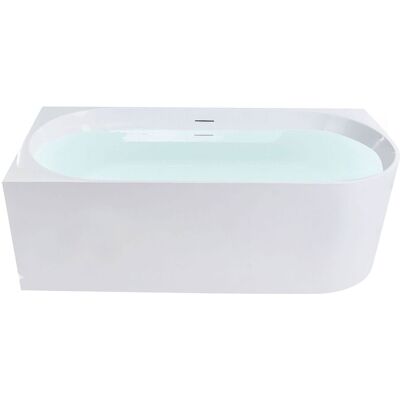 BELIANI Vasca Da Bagno Moderna Angolare Destra 170 X 80 Cm Acrilico Bagno Bianco Lucido Portinho BELIANI Vasca Da Bagno Moderna Angolare Destra 170 X 80 Cm Acrilico Bagno Bianco Lucido Portinho