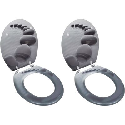 Sedile WC grigio vidaXL - Sedile del water Sedile WC grigio vidaXL - Sedile del water