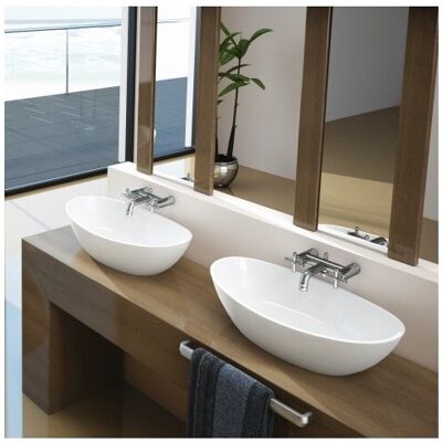 Lavabo Hoesch Namur Solique - 70x40cm, Ovale, Bianco Lavabo Hoesch Namur Solique - 70x40cm, Ovale, Bianco